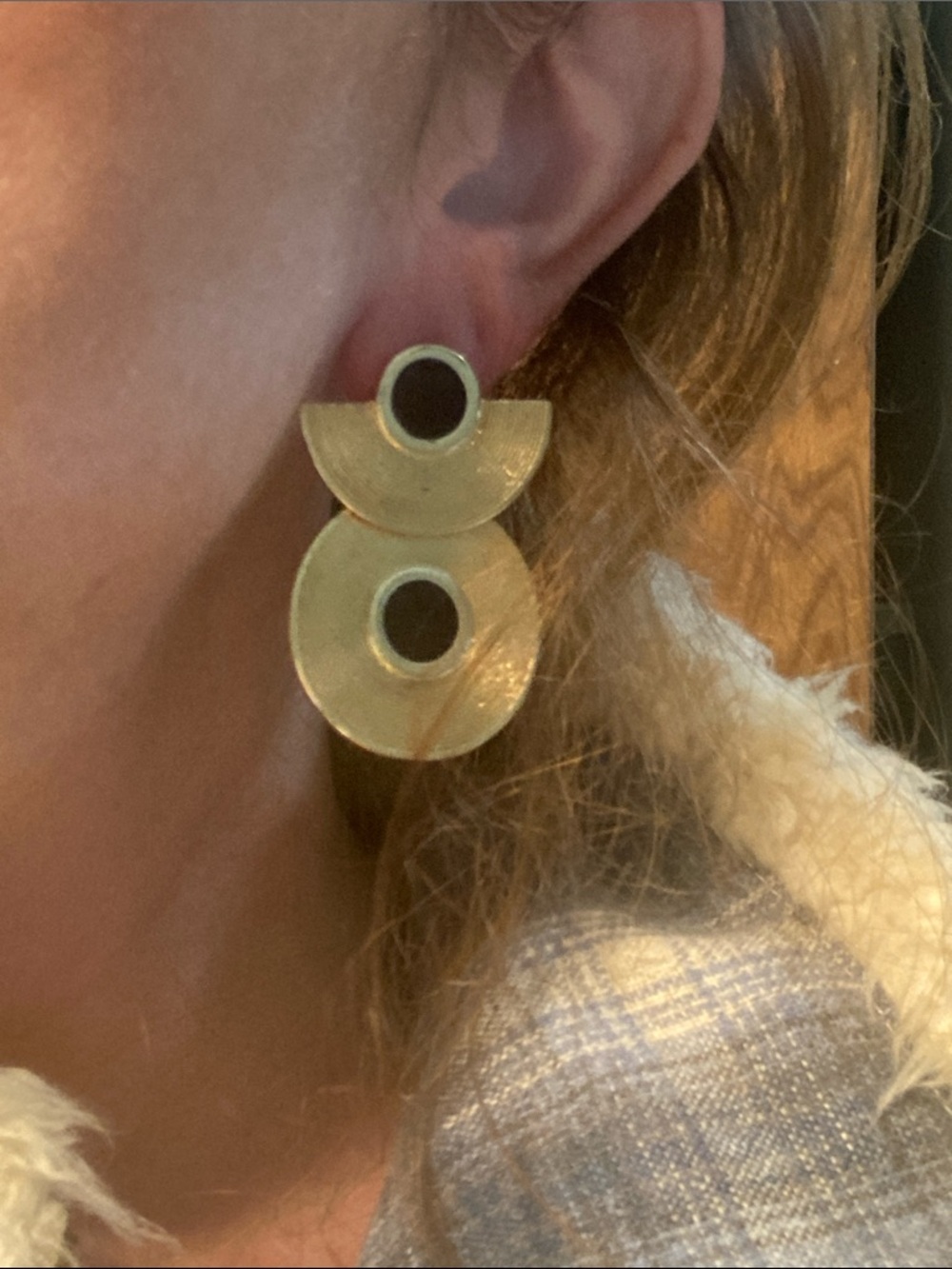 Classy black& gold toned earrings